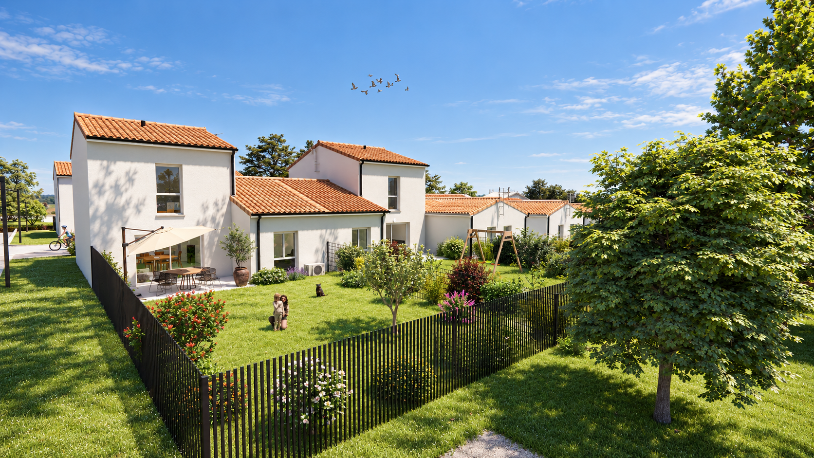Maison terrasse jardin Neuville-de-Poitou